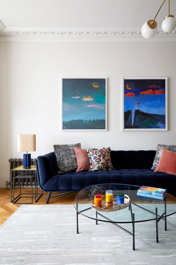 Belsize park living room interior architecture design and build by Zulufish