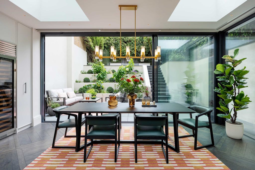 st johns wood townhouse dining room garden connection